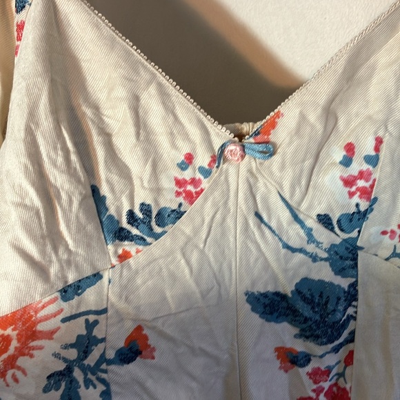 Free People Francesca mini dress size XS seersucker rosette - Picture 4 of 9